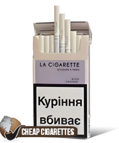 Vogue Bleue Super Slims cigarettes, 20-stick hinge-lid box, single pack front view