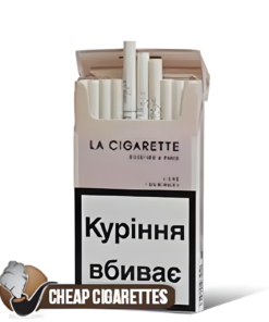 Vogue Lilas Super Slims cigarettes, 20-stick flip-top box, front view