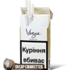 Vogue Platine White Super Slims cigarettes, 20-stick hinge-lid box, front view