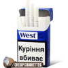 West Carbon Filter Blue Compact cigarettes, 20-stick flip-top box, front view