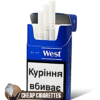 West Blue Compact cigarettes, carton of 10 packs of 20, hinge-lid box, front view