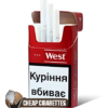 West Red King Size cigarettes, 20-stick hinge-lid box, front view