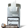 West Silver King Size cigarettes, carton of 10 packs of 20, hinge-lid box, front view