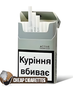 West Fusion Silver Super Slims cigarettes, 20-stick hinge-lid box, front view