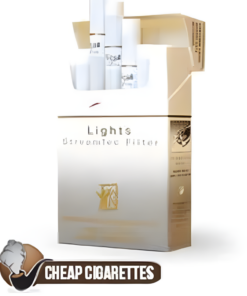 West Lights Blue King Size cigarettes, 20-stick hinge-lid box, front view