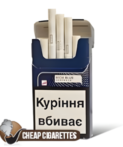 West Rich Blue Compact cigarettes, 20-stick flip-top box, front view