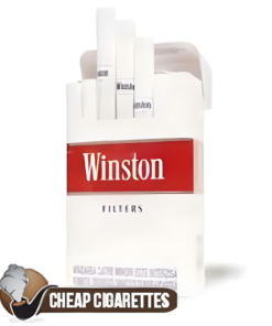 Winston Filters Red King Size cigarettes, 20-stick flip-top pack, front view