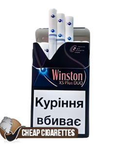 Winston XS Plus DUO Compact cigarettes, 20-stick flip-top box, single pack front view