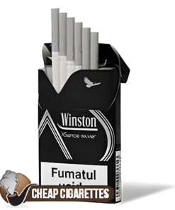 Winston XSense Silver Super Slims cigarettes, 20-stick hinge-lid box, front view