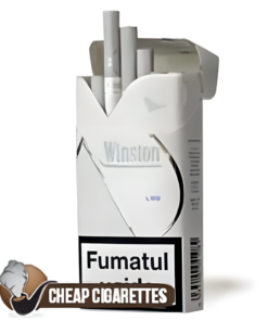 Winston XStyle Silver 100's cigarettes, 20-stick hinge-lid box, front view