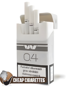 Wont Silver 0.4 King Size cigarettes, 20-stick hinge-lid box, front view