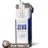 Zevs Ultra Slims cigarettes, 20-stick hinge-lid box, single pack front view