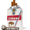 Zimbru Red King Size cigarettes, 20-stick flip-top box, front view