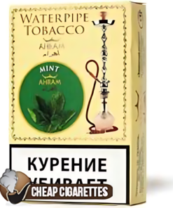 Ahram Mint hookah tobacco, 250 g pouch, front view of single pack