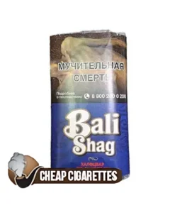 Bali Shag Halfzware rolling tobacco, 40 g resealable foil pouch, front of box