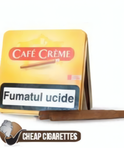 Signature Cafe Creme cigarillos, pack of 10, machine-made shortfiller, single pack front view