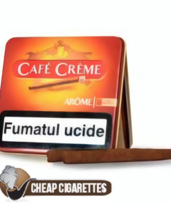 Cafe Creme Arome cigarillos, pack of 10, filtered short-filler, front view