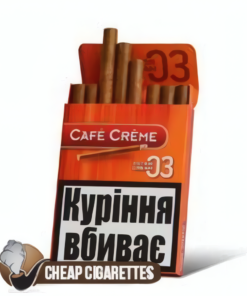 Cafe Creme Filter Cream cigarillos, pack of 8, flip-top pack, single pack view