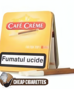 Cafe Creme Filter Tip cigarillos, Original variant, one sealed pack of 10, front view