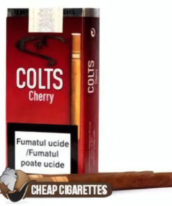Colts Cherry cigarillos, single pack of 10, cellulose acetate filter, front view