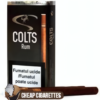 Colts Rum cigarillos, pack of 10, cellophane-wrapped, single pack front view
