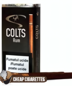 Colts Rum cigarillos, pack of 10, cellophane-wrapped, single pack front view