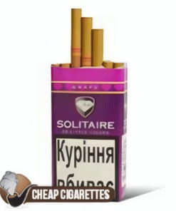 Signature Solitaire Grape cigarillos, pack of 20, single pack front view